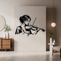 Violinist Metal Wall Decor