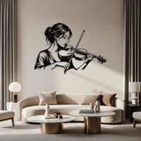 Violinist Metal Wall Decor