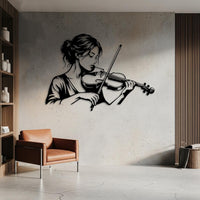 Violinist Metal Wall Decor