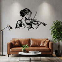 Violinist Metal Wall Decor