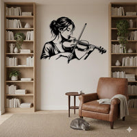 Violinist Metal Wall Decor