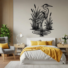 Rustic Heron Wall Art