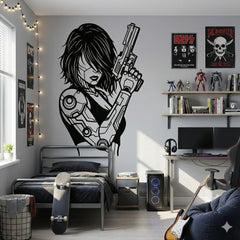 Cyberpunk Woman Metal Wall Decor