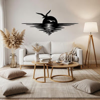 Sunset Seagull Metal Wall Decor