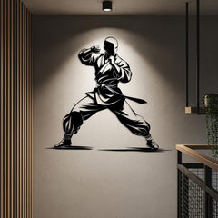 Karate Fighter Metal Wall Decor