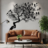 Tree on Cliff Metal Wall Decor