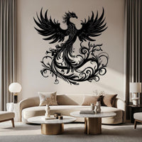Gothic Phoenix Metal Wall Decor