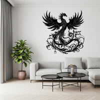 Gothic Phoenix Metal Wall Decor
