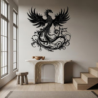Gothic Phoenix Metal Wall Decor