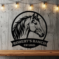 Custom Horse Ranch Metal Sign
