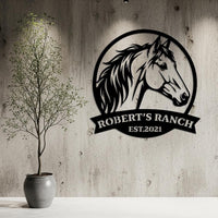 Custom Horse Ranch Metal Sign