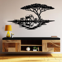 Safari Elephant Metal Wall Art