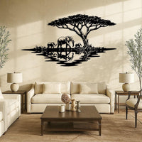 Safari Elephant Metal Wall Art