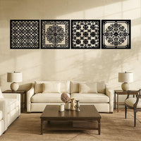 Folk Tile Metal Wall Art