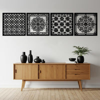 Folk Tile Metal Wall Art