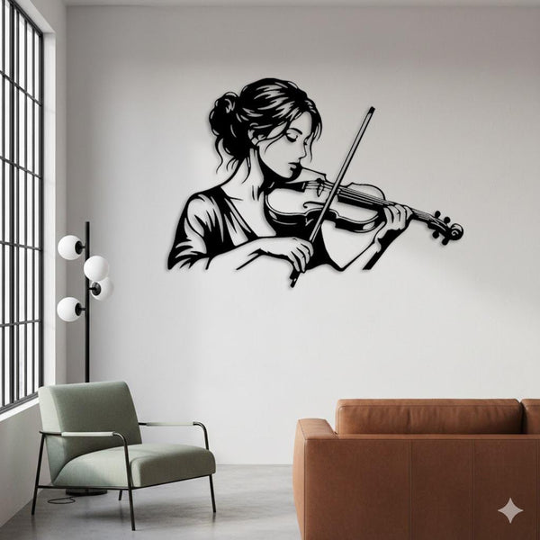 Violinist Metal Wall Decor