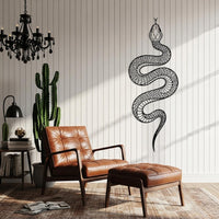 Large Snake Metal Wall Art