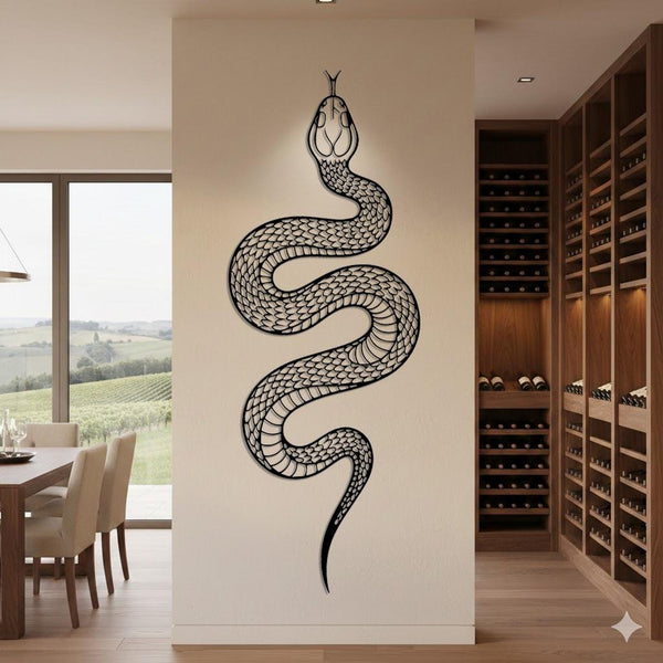 Large Snake Metal Wall Art