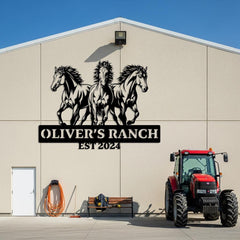 Horse Ranch Custom Metal Sign