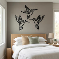 Minimalist Hummingbird Metal Wall Decor