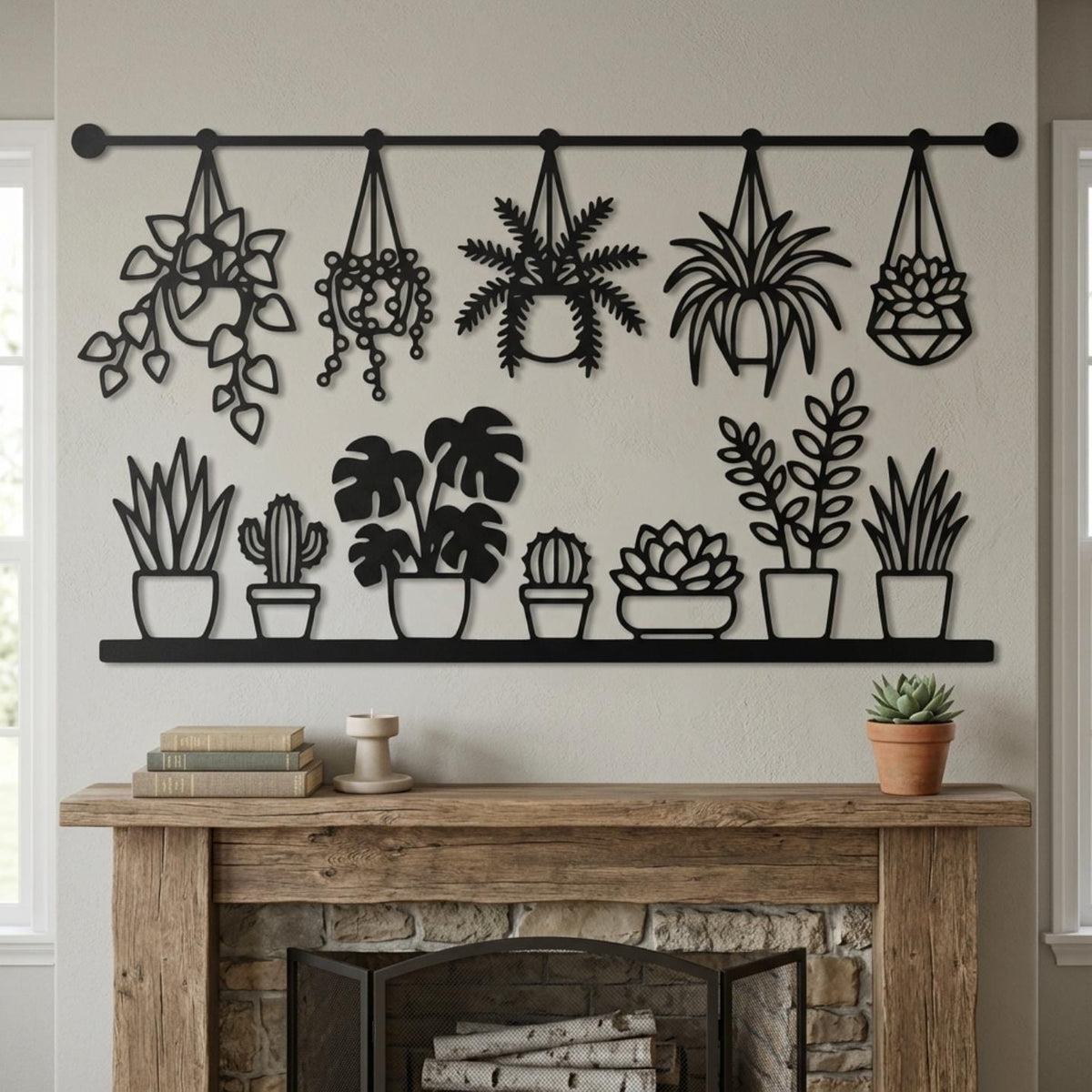 Boho Vase Flofers Wall Decor