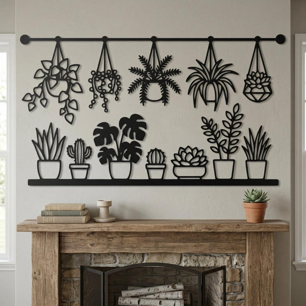 Boho Vase Flofers Wall Decor