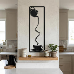 minimalist coffee metal wall art