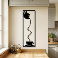 minimalist coffee metal wall art