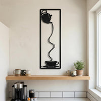 minimalist coffee metal wall art