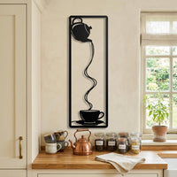 minimalist coffee metal wall art