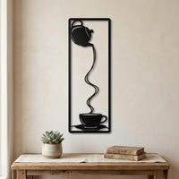 minimalist coffee metal wall art