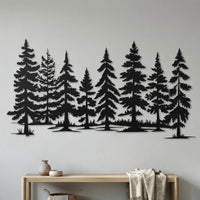 pine tree forest wall art