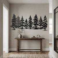 pine tree forest wall art