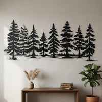 pine tree forest wall art