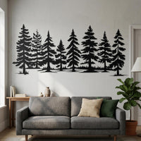 pine tree forest wall art