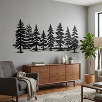 pine tree forest wall art