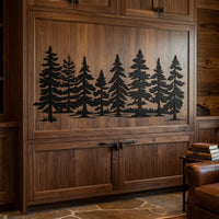 pine tree forest wall art