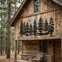 pine tree forest wall art