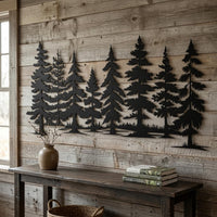 pine tree forest wall art