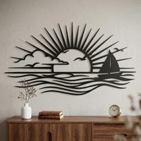 sunset ocean wall art