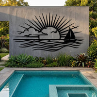 sunset ocean wall art