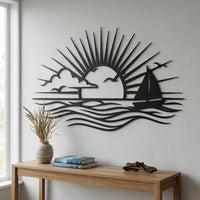 sunset ocean wall art