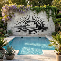 sunset ocean wall art