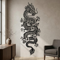 majestic dragon metal wall art