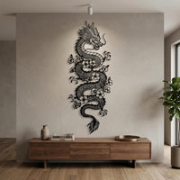 majestic dragon metal wall art