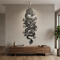 majestic dragon metal wall art