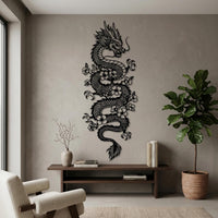 majestic dragon metal wall art