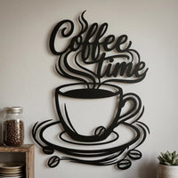 coffee time metal wall art