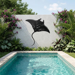 manta ray metal wall art