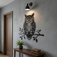 dark gothic owl wall art